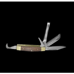 Kerbl Reitermesser mit Holzgriff, mit versch. Messern