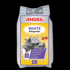 Amora Katzenstreu White Babypuder 15 L