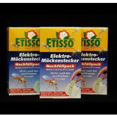 3 x Etisso Elektro-Mückenstecker NACHFÜLLPACK 20...
